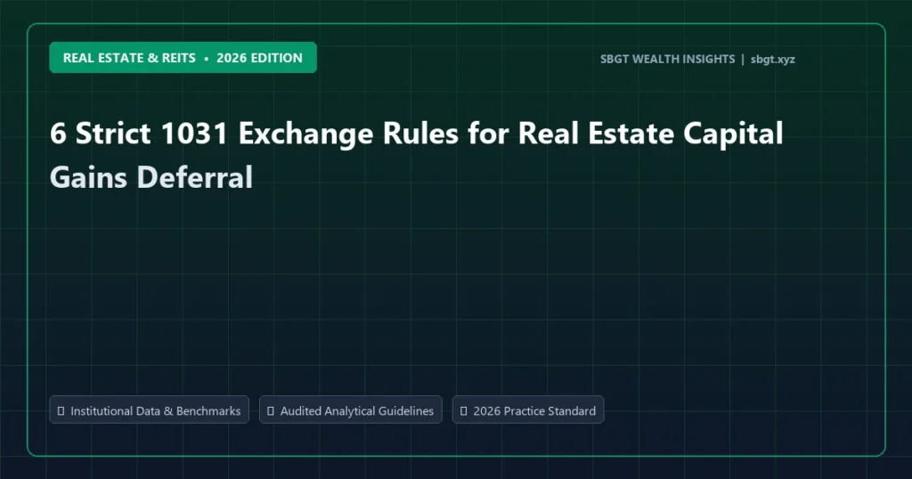 6 Strict 1031 Exchange Rules for Real Estate Capital Gains Deferral - Real Estate & REITs analysis and strategic guide