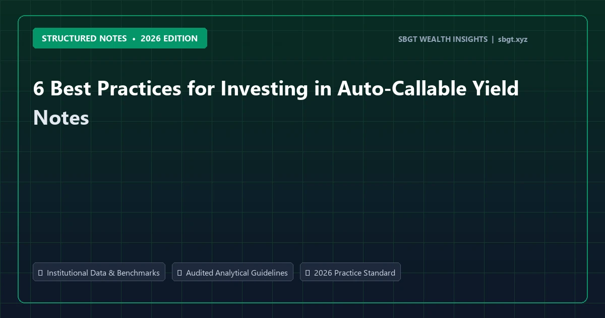 6 Best Practices for Investing in Auto-Callable Yield Notes