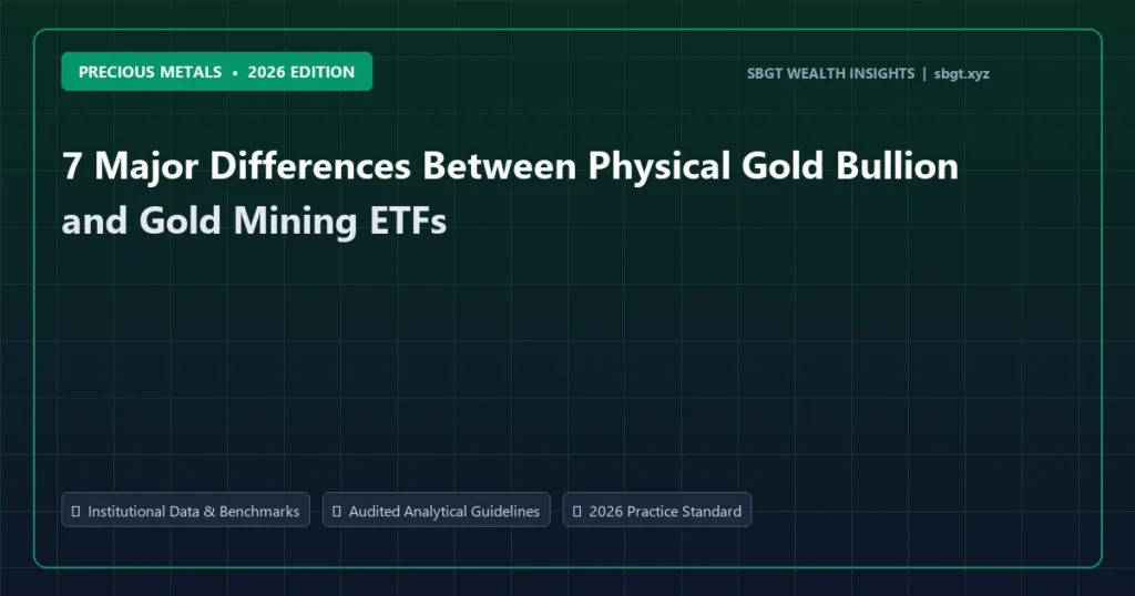 7 Major Differences Between Physical Gold Bullion and Gold Mining ETFs - Precious Metals analysis and strategic guide
