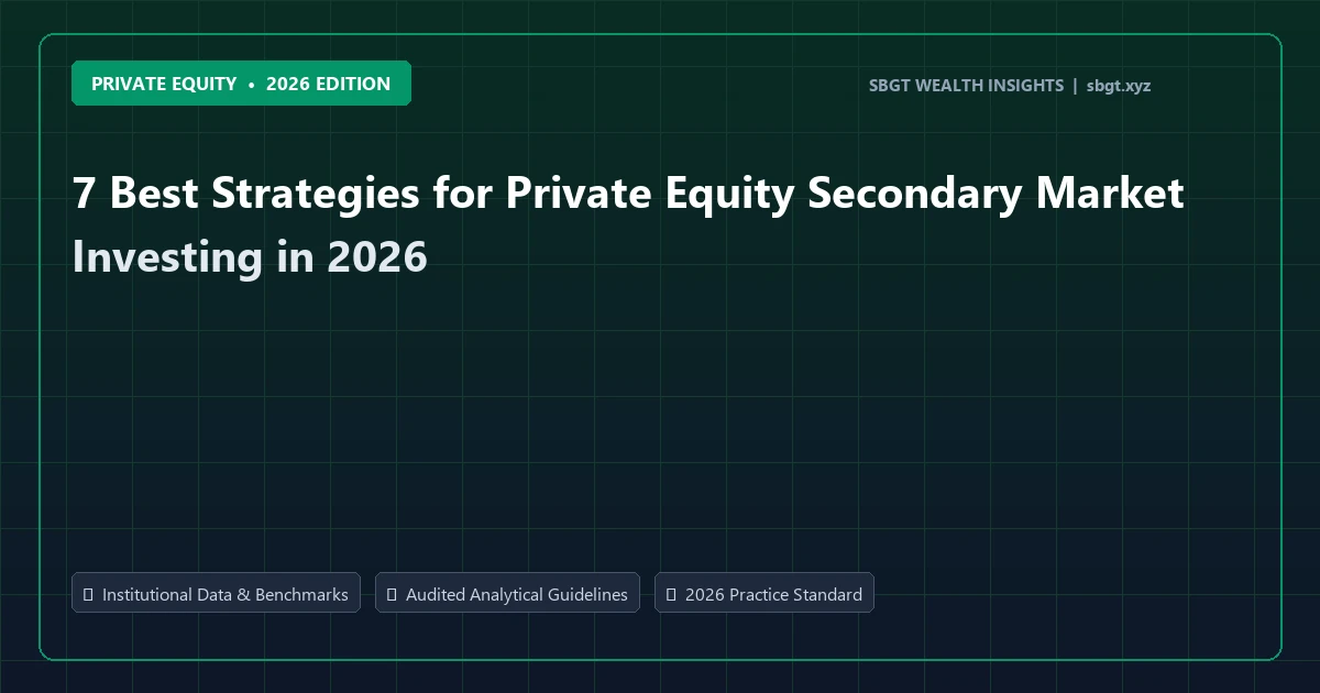 7 Best Strategies for Private Equity Secondary Market Investing in 2026